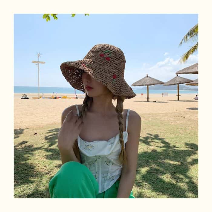 HZ-031 Summer Straw Hats, Bucket Hats, Sun Hats - Image 2