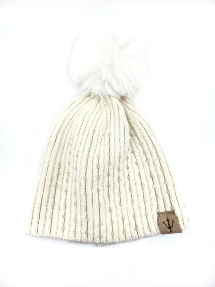 HZ-103 Embellishment Beanie with Fur Pom - Image 7