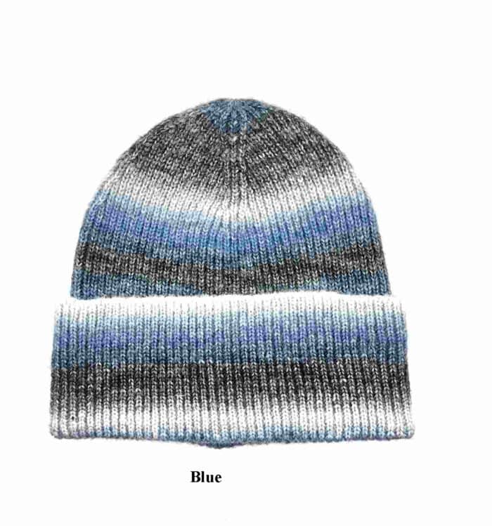 HZ-30005 Multi Colored Stripe Winter Beanie - Image 2