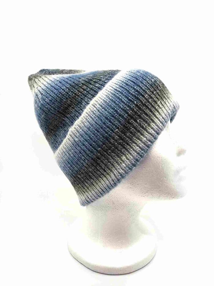 HZ-30005 Multi Colored Stripe Winter Beanie - Image 3