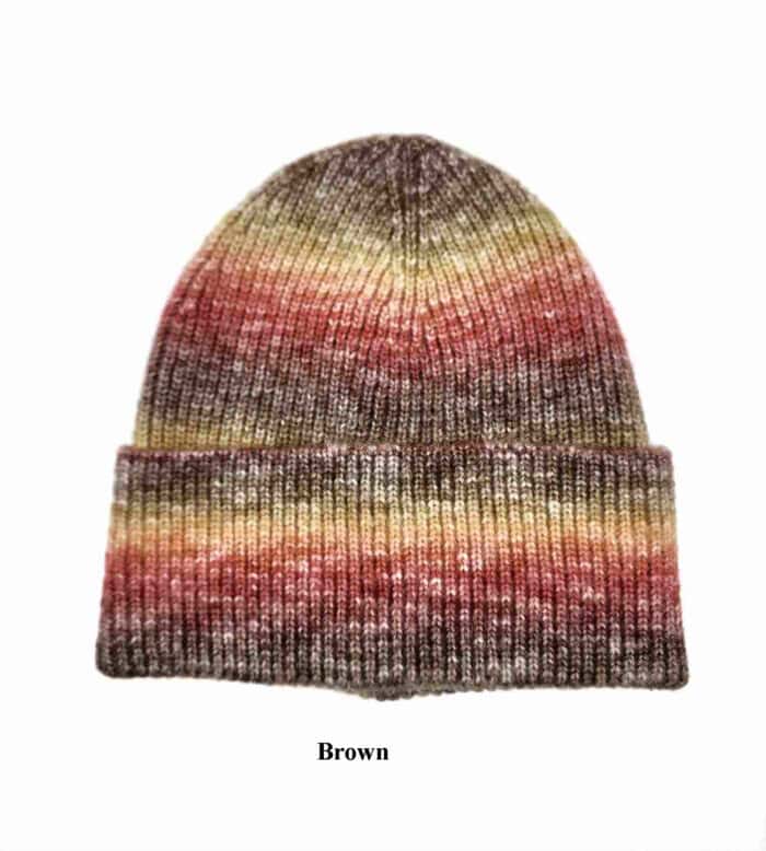 HZ-30005 Multi Colored Stripe Winter Beanie - Image 4