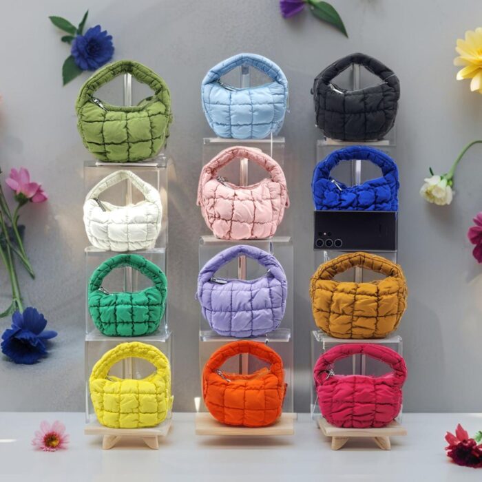 HZ-002 Quilted Nylon Puffer Mini Bag