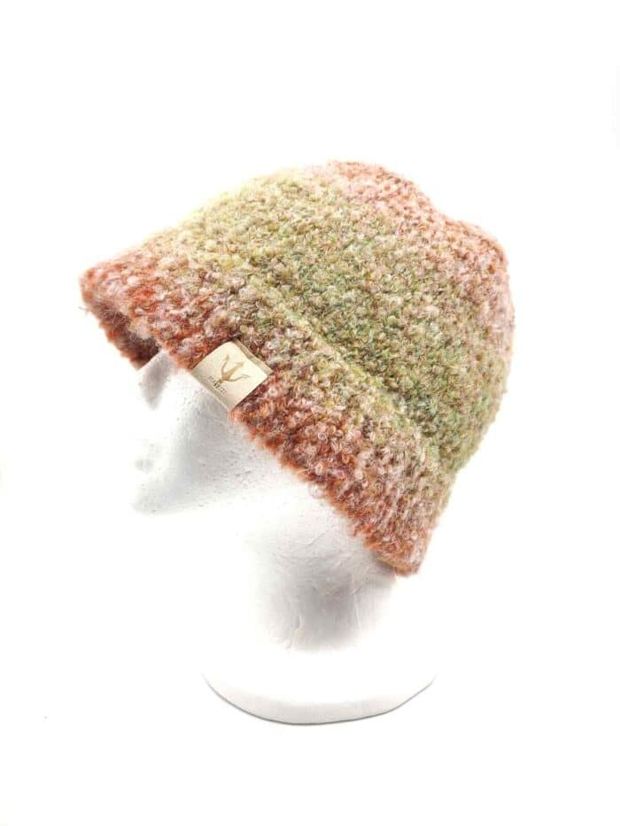 HZ-3047 Mixed Color Boucle Winter Bucket Hat - Image 2