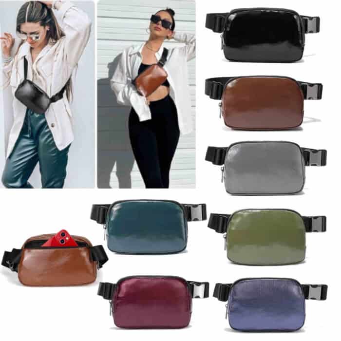 HZ-0141 Soft Premium PU Leather Fanny Pack Belt Bag