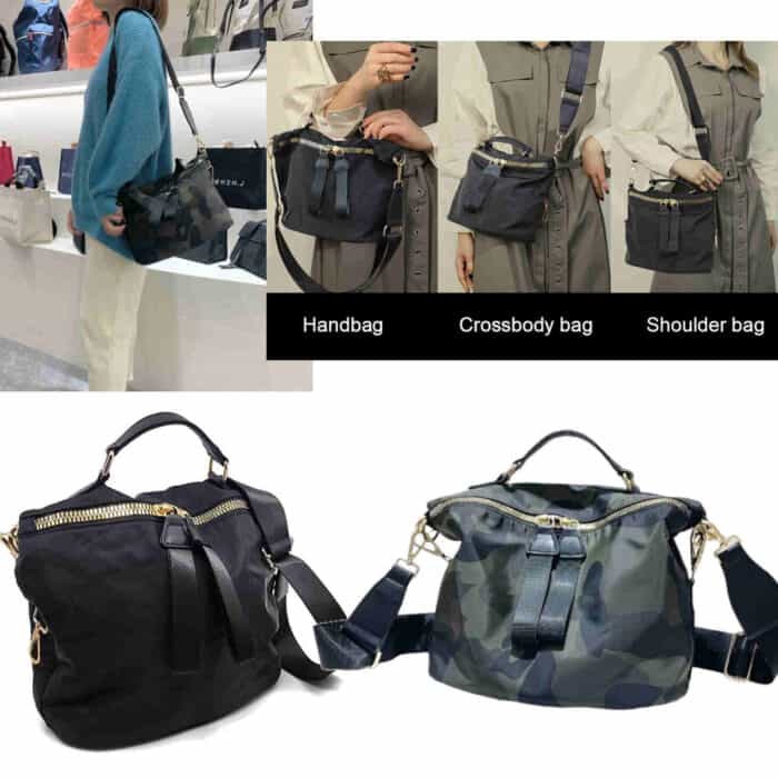 HZ-9768 Premium Quality Waterproof Nylon Messenger Crossbody Handbag