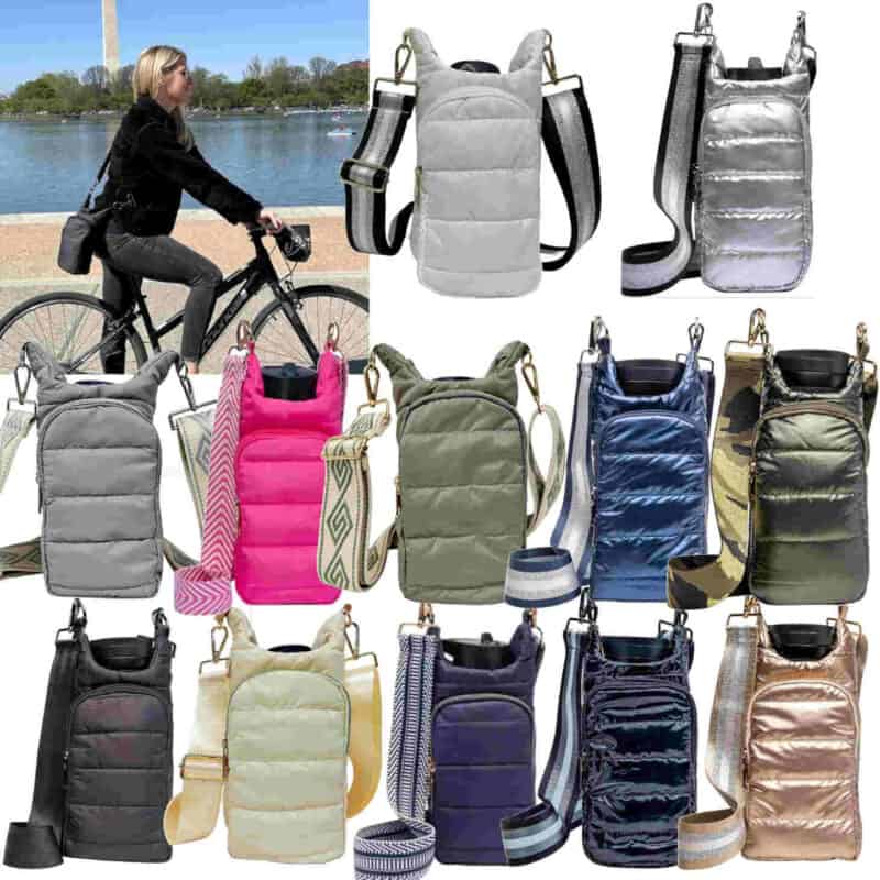 Hatzzi - Nylon Puffer Hydro Bottle Bag with Adjustable Strap