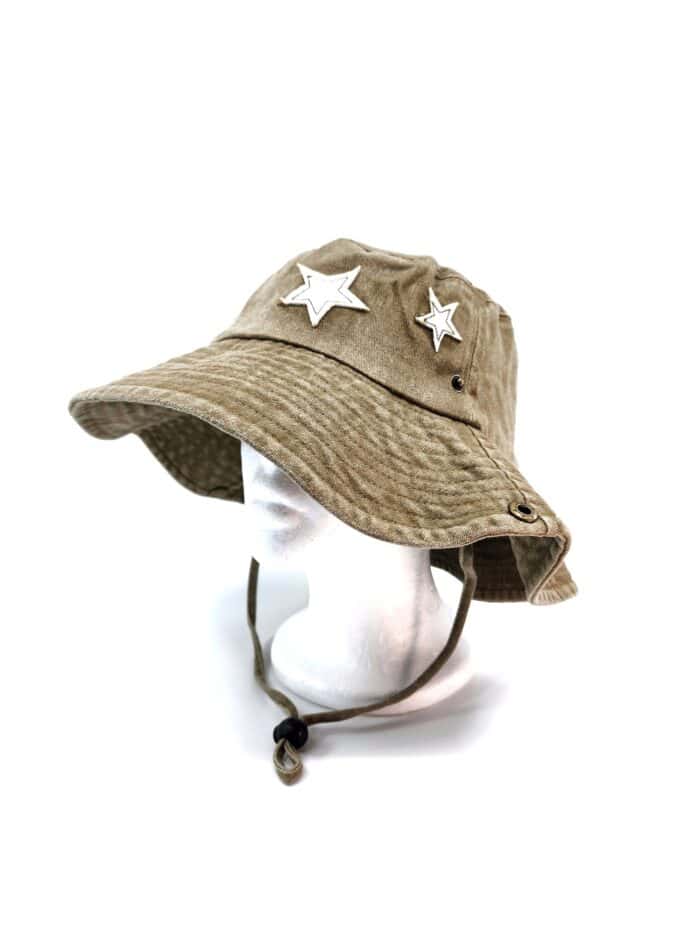 Denim Bucket Hat - Khaki