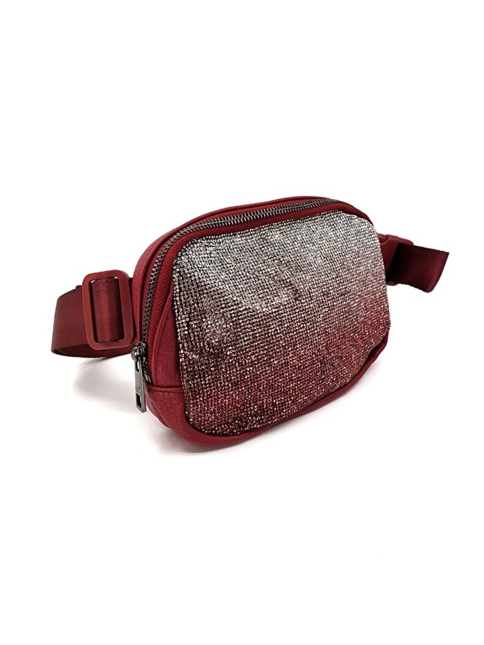 HZ-4284 Women's Sparkle Ombre Rhinestone Belt Bag Fanny Pack - Image 7