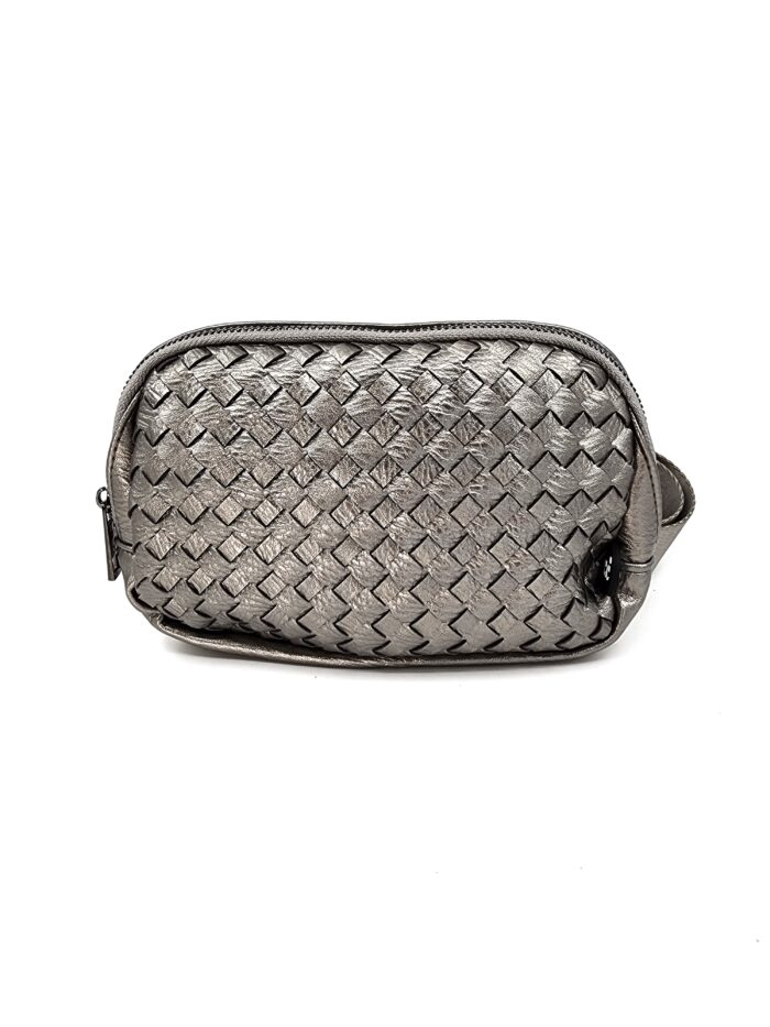 HZ-4360 Women's Vegan Leather Woven Fanny Pack Crossbody Bag - Image 7