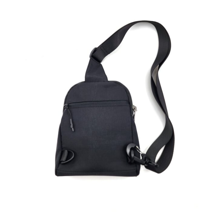 HZ-4389 Women's Double Zipper Compartment Nylon Sling Crossbody Bag - Image 6