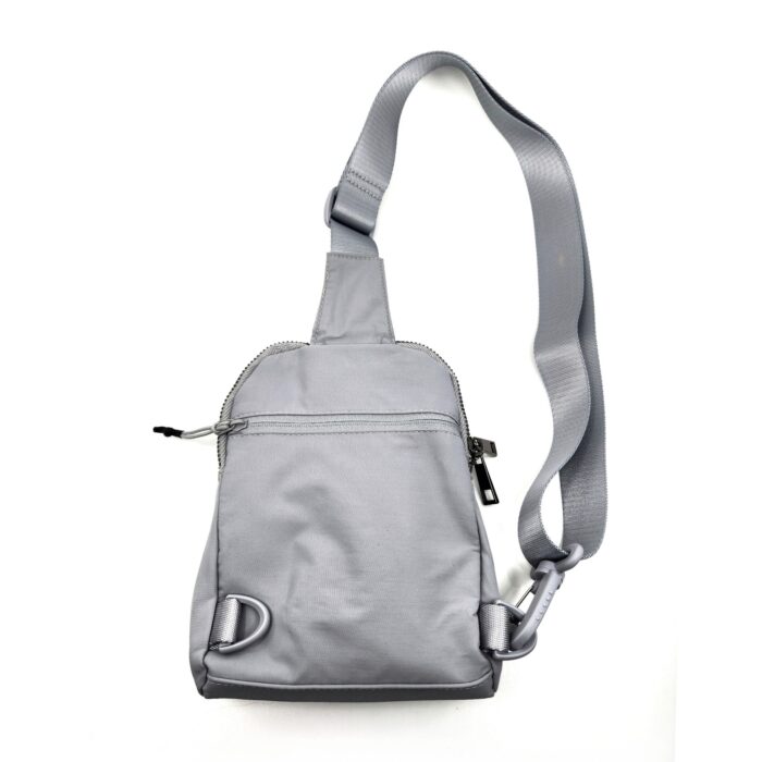 HZ-4389 Women's Double Zipper Compartment Nylon Sling Crossbody Bag - Image 10