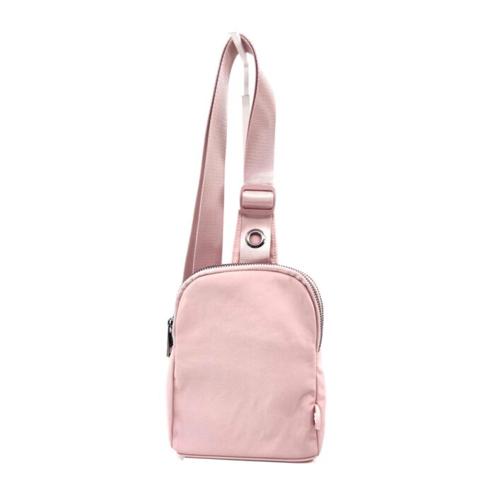 HZ-4389 Women's Double Zipper Compartment Nylon Sling Crossbody Bag - Image 11