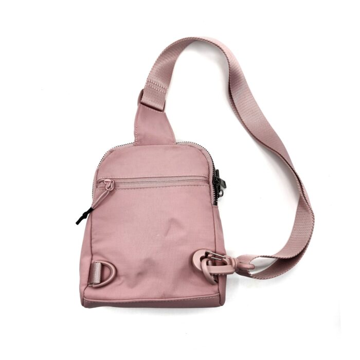 HZ-4389 Women's Double Zipper Compartment Nylon Sling Crossbody Bag - Image 12