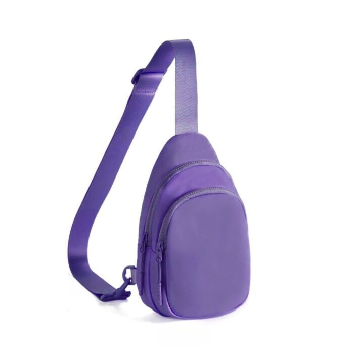 HZ-20013 Waterproof Nylon Double Compartment Chest Crossbody Sling Bag - Image 3