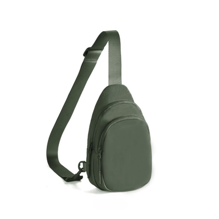 HZ-20013 Waterproof Nylon Double Compartment Chest Crossbody Sling Bag - Image 7