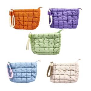 HZ-7788 Women's Nylon Puffer Cosmetic Toiletry Travel Pouch Bag