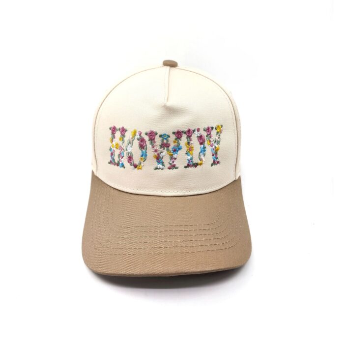 HZ-7789 HOWDY Flower Pattern Embroidered Trucker Hat - Image 2