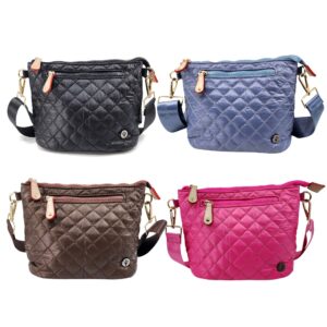HZ-7890 Nylon Quilted Lightweight Small Top Zip Crossbody Bag