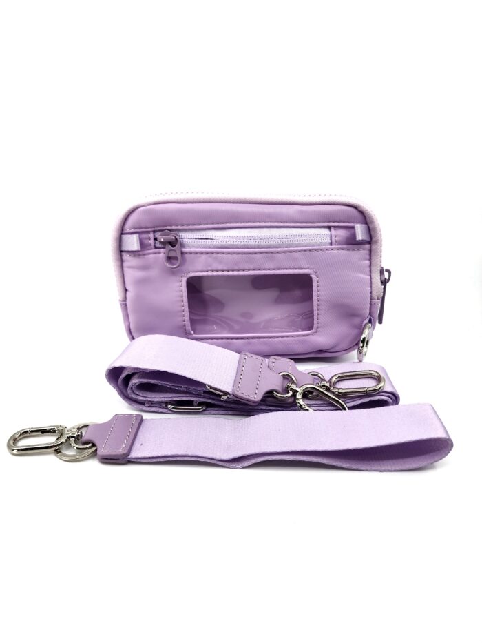 HZ-7891 Nylon Double Compartment Crossbody Wallet Bag and Wristlet - Image 8