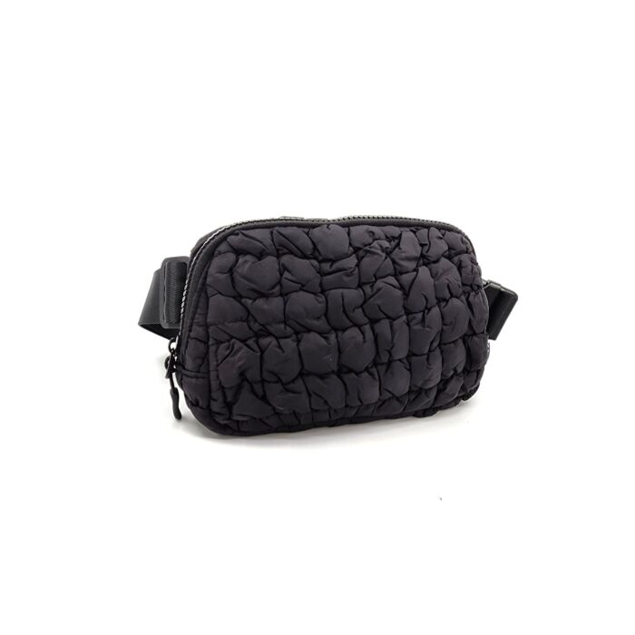C-0064 Women's Quilted Puffer Nylon Belt Bag Fanny Pack - Image 3