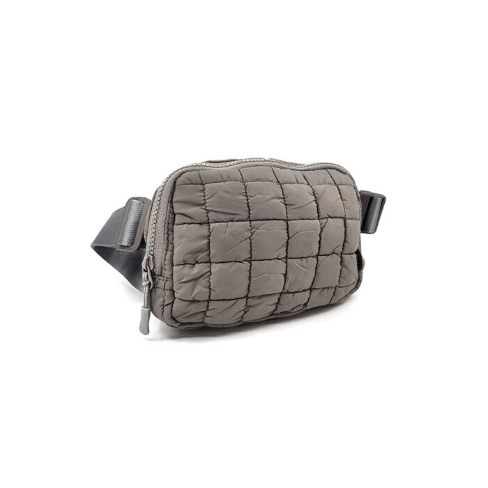 C-0064 Women's Quilted Puffer Nylon Belt Bag Fanny Pack - Image 4