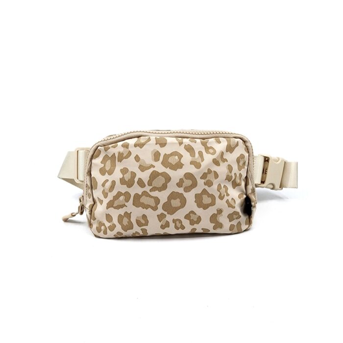HZ-4255 Women's Leopard Print Nylon Fanny Pack Belt Bag - Image 2