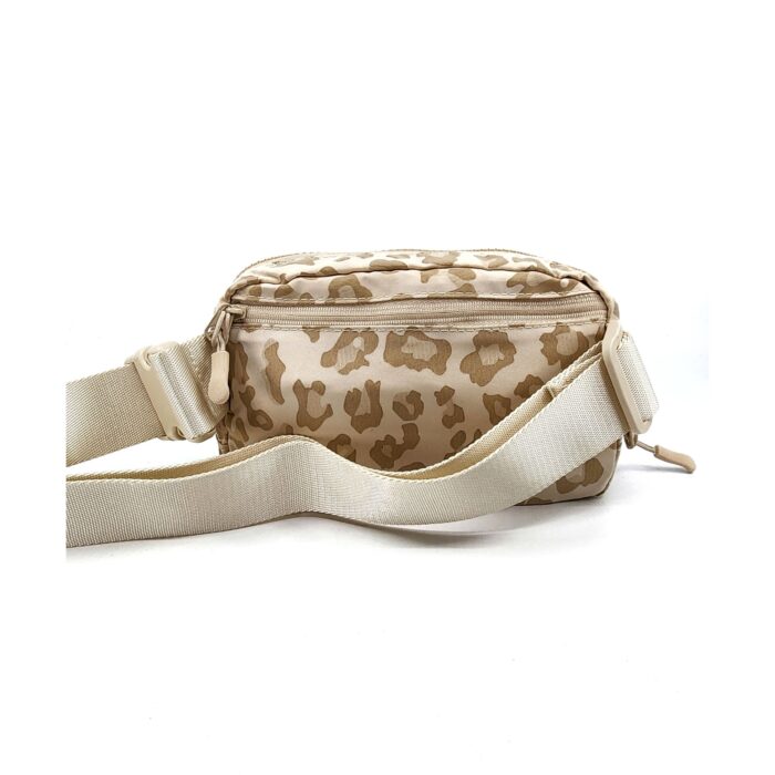 HZ-4255 Women's Leopard Print Nylon Fanny Pack Belt Bag - Image 3