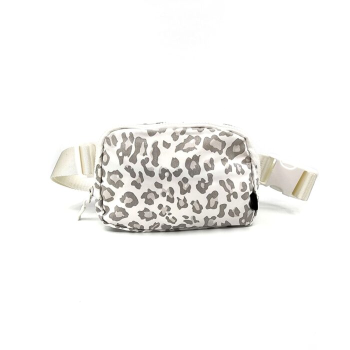 HZ-4255 Women's Leopard Print Nylon Fanny Pack Belt Bag - Image 6