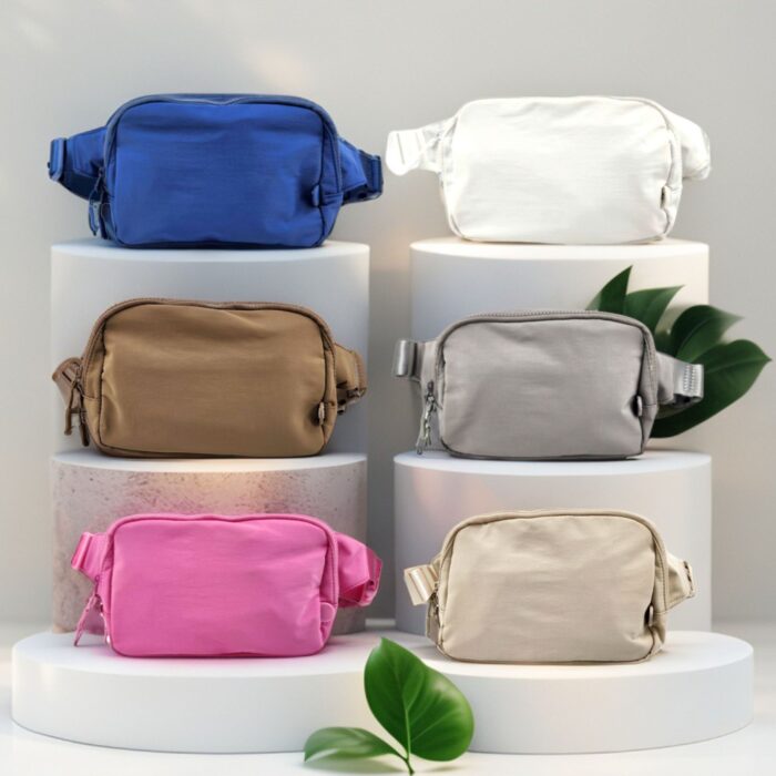 HZ-4398 Large Solid Color Nylon Fanny Pack