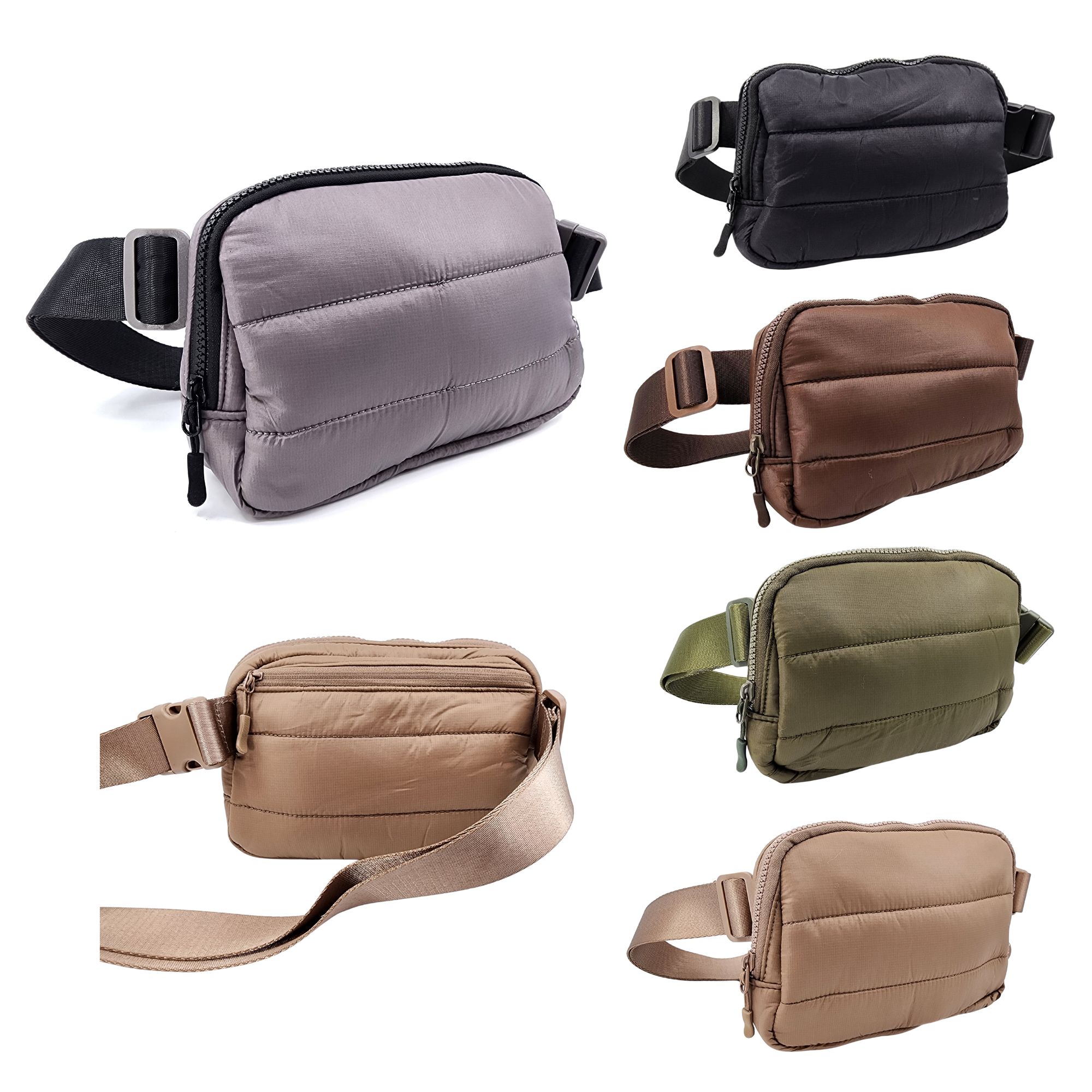 HZ-4489 Large Nylon Puffer Fanny Pack