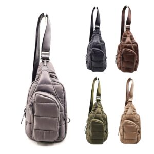 HZ-4490 Women's Nylon Puffer Lightweight Sling Crossbody Bag
