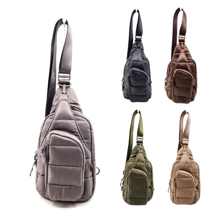 HZ-4490 Women's Nylon Puffer Lightweight Sling Crossbody Bag