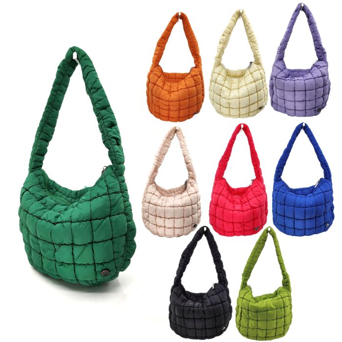 HZ-5135 Nylon Quilted Medium Shoulder Bag