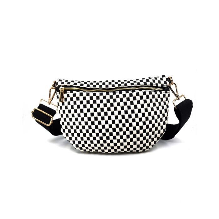 HZ-5136 Women's Rounded Woven Bum Bag Crossbody Bag - Image 2