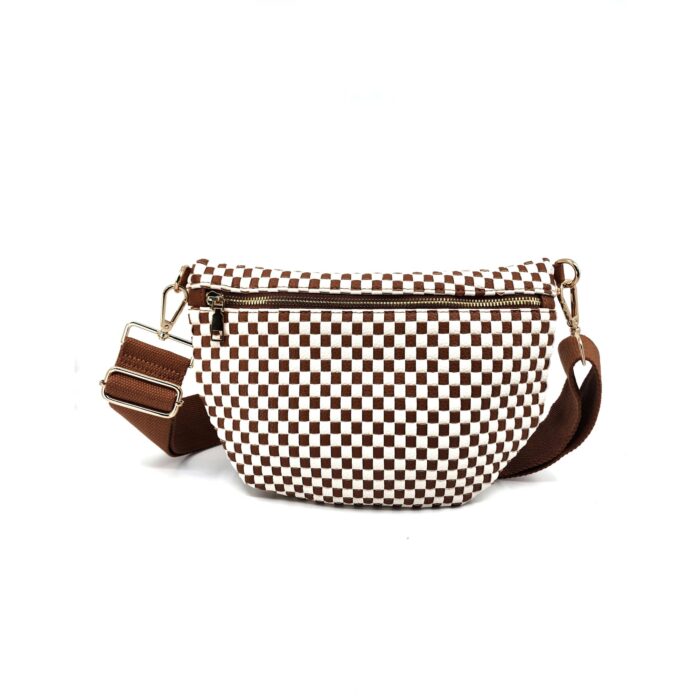 HZ-5136 Women's Rounded Woven Bum Bag Crossbody Bag - Image 3