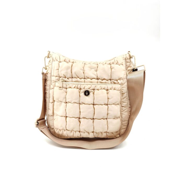 HZ-5236 Women's Medium Nylon Quilted Top Zip Shoulder Crossbody Bag - Image 2