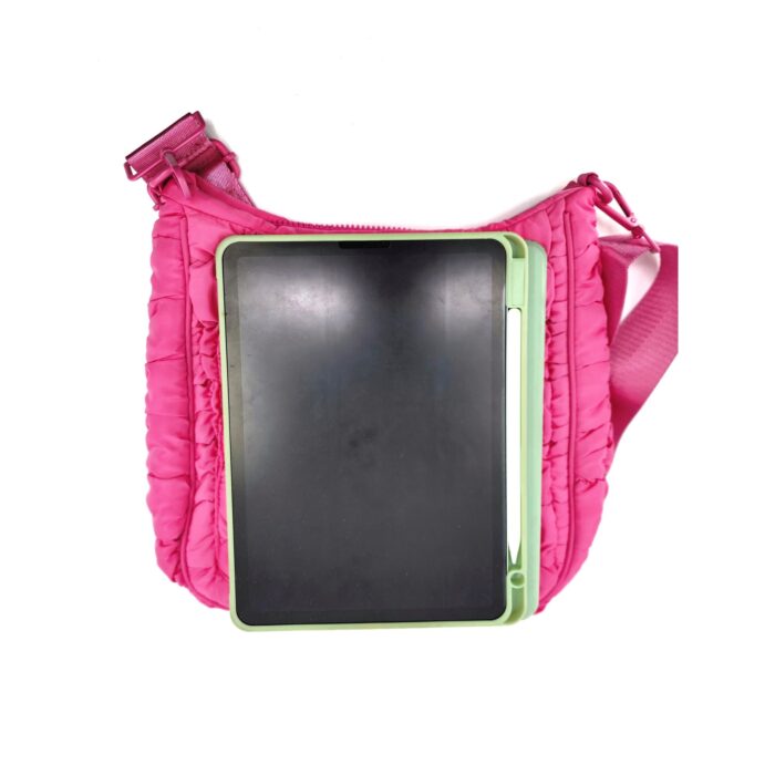 HZ-5236 Women's Medium Nylon Quilted Top Zip Shoulder Crossbody Bag - Image 7