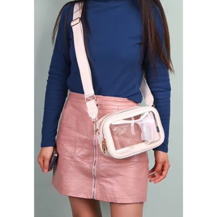 HZ-92020 Clear Square Stadium Concert Crossbody Bag - Image 2