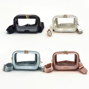HZ-92020 Clear Square Stadium Concert Crossbody Bag