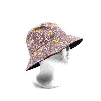 Alternative view of HZ-004 Flower Pattern Spring Reversible Bucket Hat