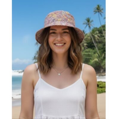 HZ-004 Flower Pattern Spring Reversible Bucket Hat