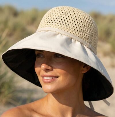 Beige color sun hat