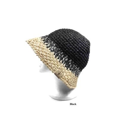 black color straw hat