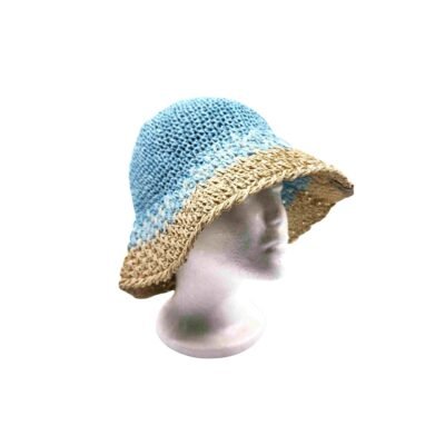 Light blue straw hat