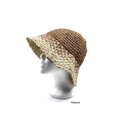 Natural color straw hat