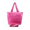 Hot pink color tote bag