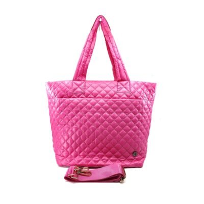 Hot pink color tote bag