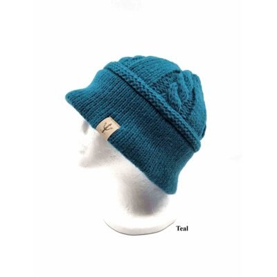 HZ-104 Soft Winter Knit Bucket Style Beanie 15 Teal color hat