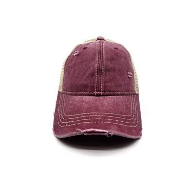 Burgundy color baseball cap
