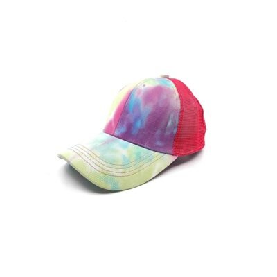 Red color baseball cap